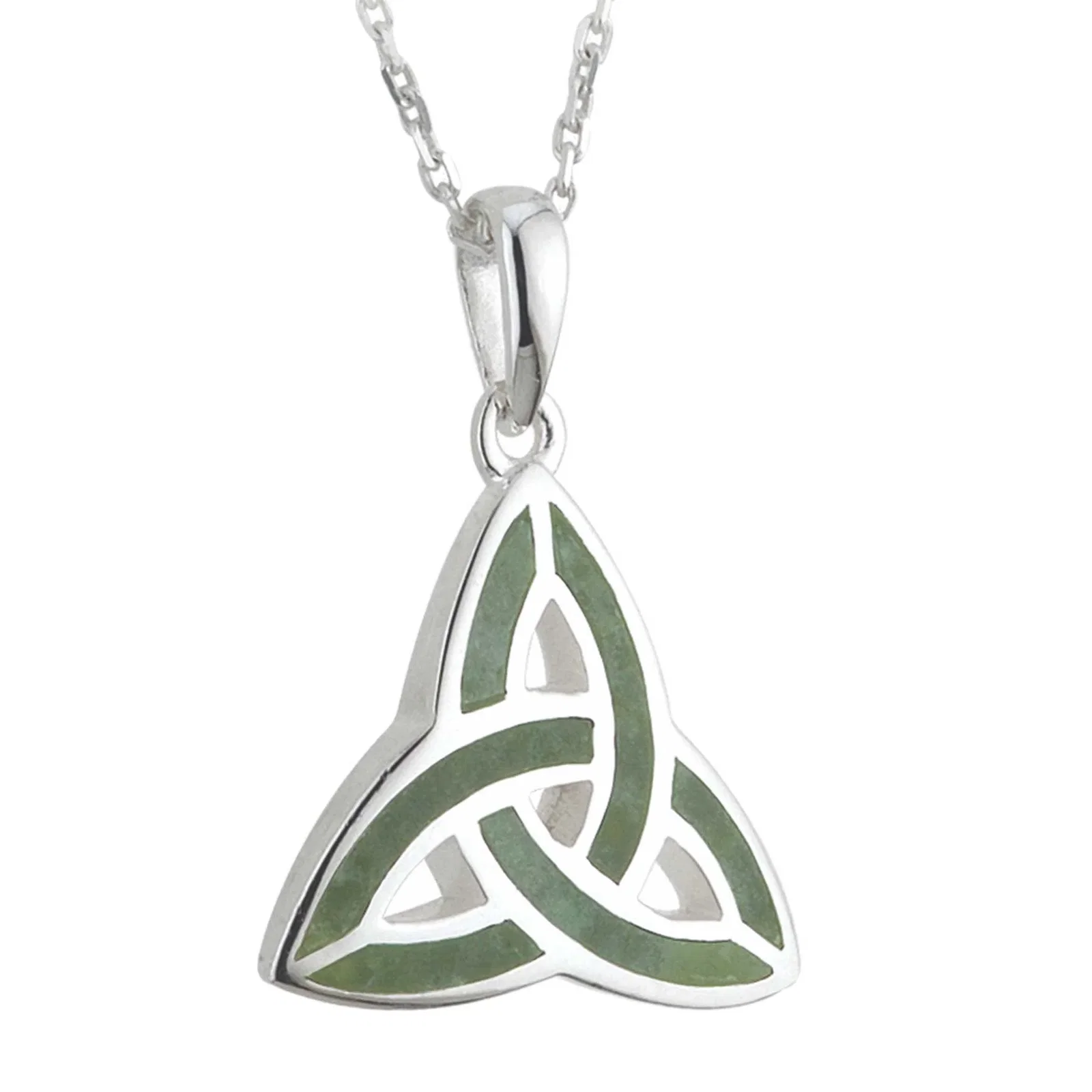 Image of Connemara Marble Trinity Knot Necklace