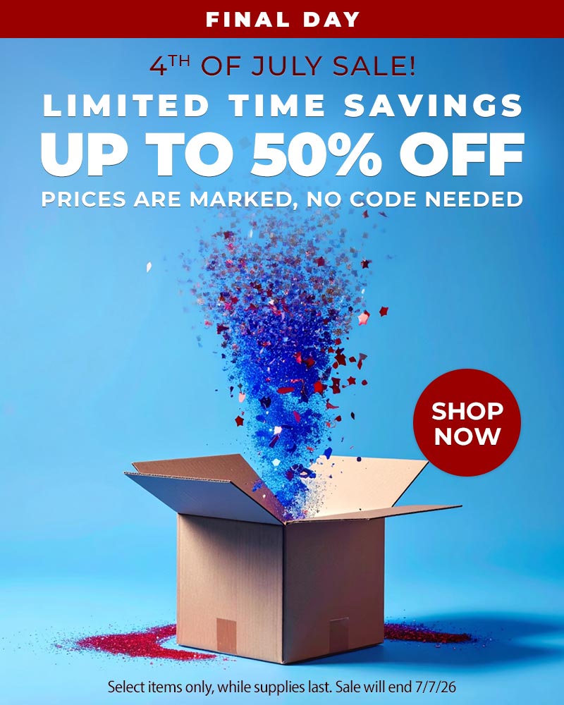 Final Day! Up to 50% Off Select Items