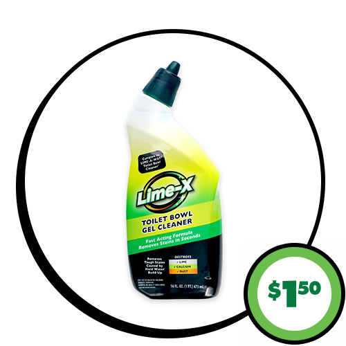 $1.50 Lime-X® Toilet Bowl Gel Cleaner, 16-oz.