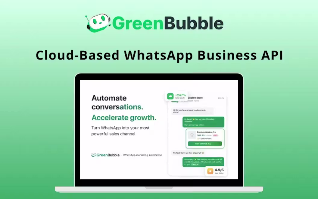 GreenBubble – Cloud-Based WhatsApp Business API | Lifetime Access