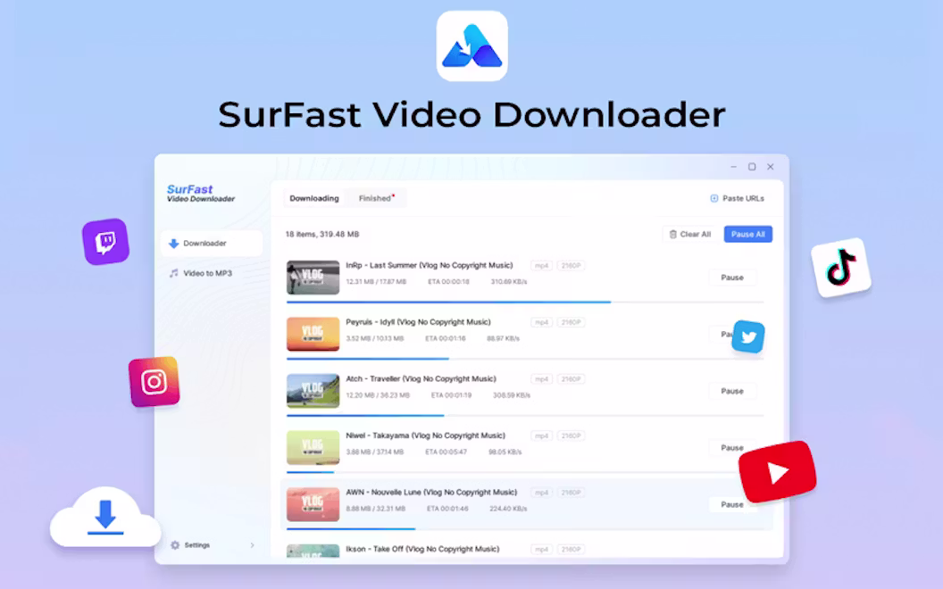 SurFast Video Downloader – 2 PCs (Win/Mac) | Lifetime Access