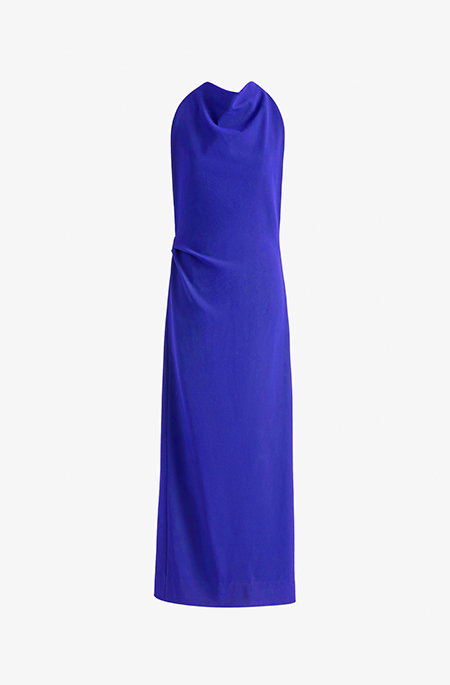 Selena Dress in Matte Double Crepe in Ultramarine