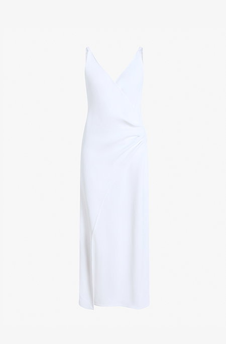 Noema Dress in Heavy Sable in White