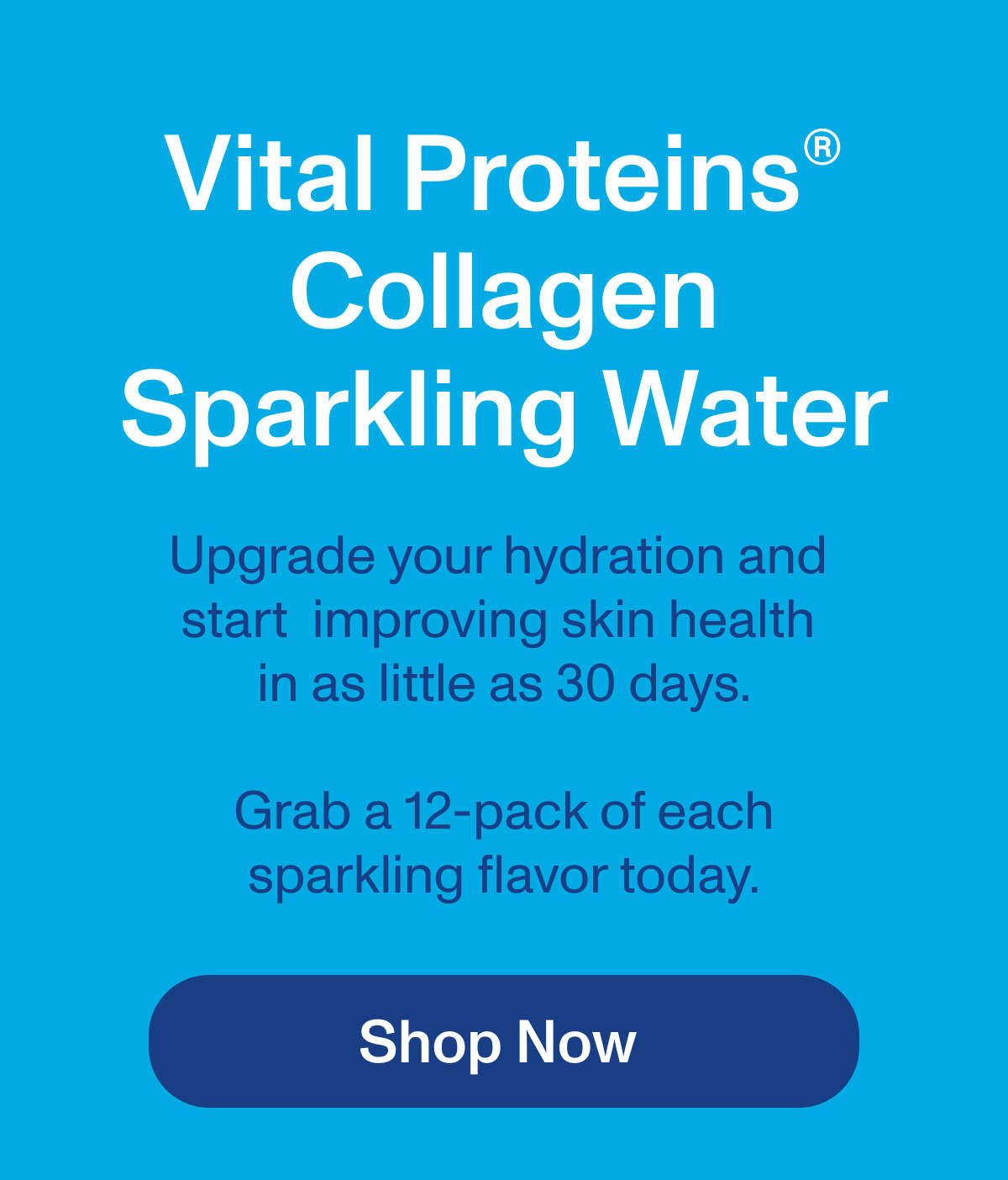 New: Collagen Sparkling Water in 12-packs