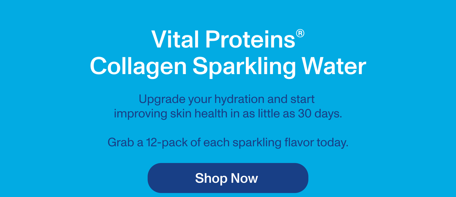 New: Collagen Sparkling Water in 12-packs