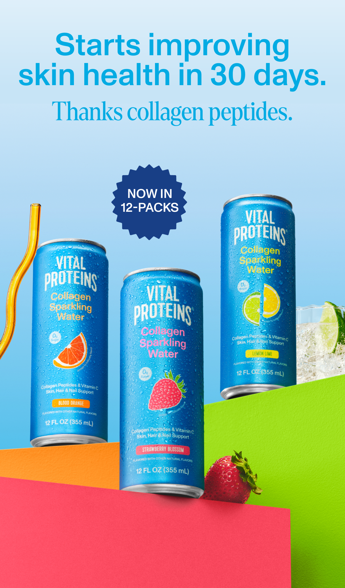 New: Collagen Sparkling Water in 12-packs