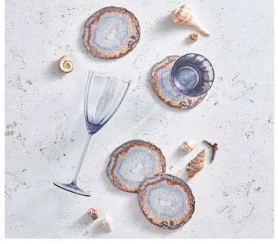 Strata Drink Coasters in Beige, Taupe & Gray
