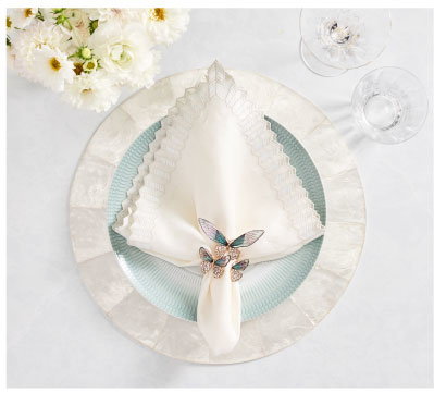 Flutter Napkin Ring in Periwinkle