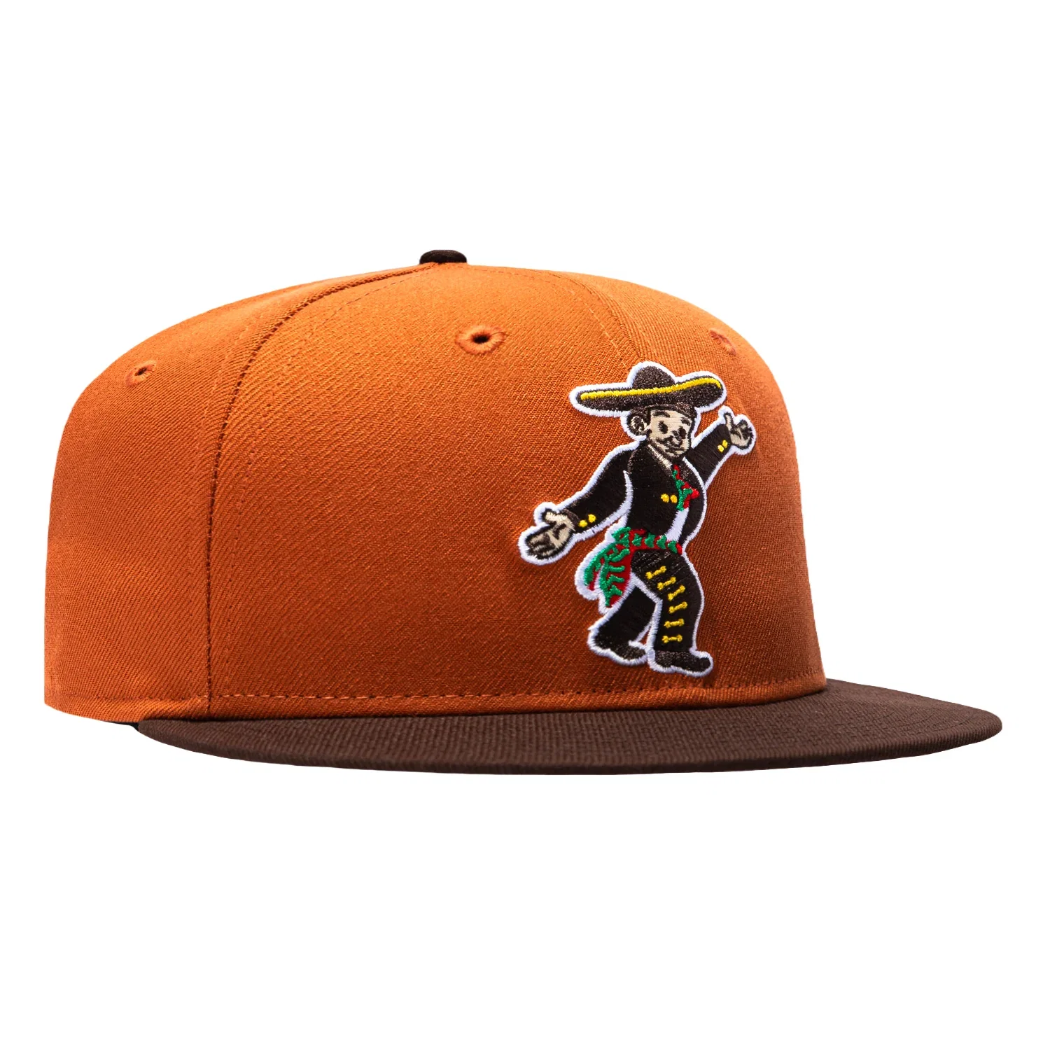 Image of New Era 59Fifty San Antonio Missions Mijos Hat - Burnt Orange, Brown