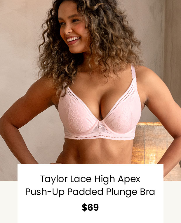 Taylor Lace High Apex Push-Up Padded Plunge Bra - Soft Pink