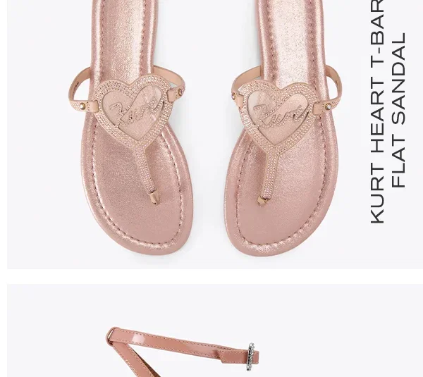 kurt heart t-bar flat sandal