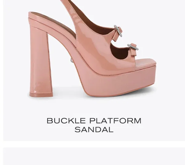 buckle platform sandal