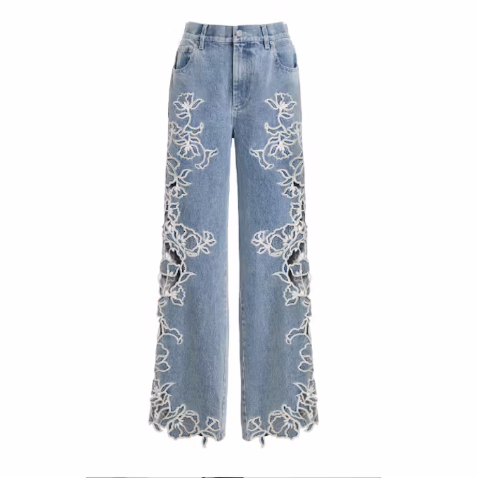 Porter Rigid Mid-Rise Wide-Leg Jeans