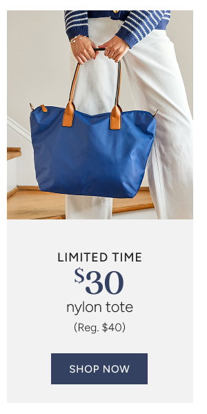 $30 Nylon Tote (reg. $40)