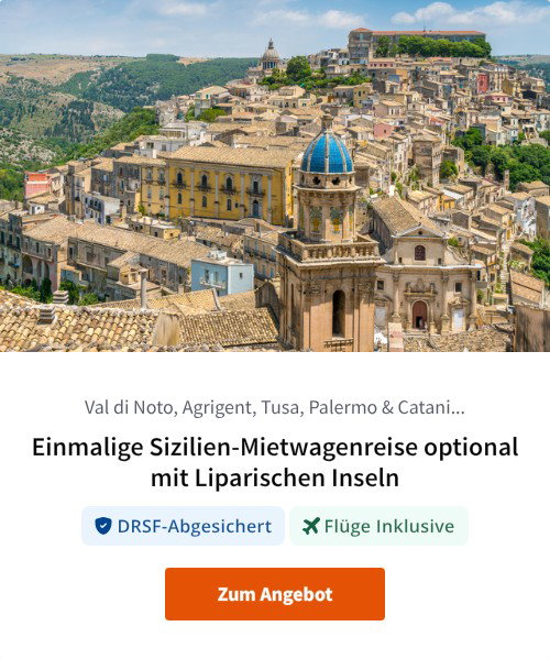 Einmalige Sizilien-Mietwagenreise optional mit Liparischen Inseln