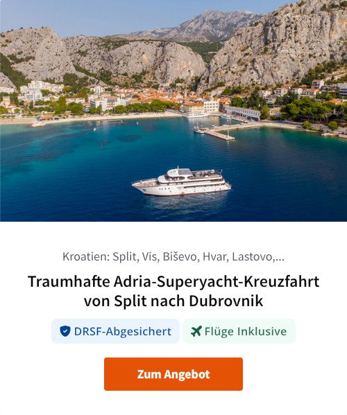 Traumhafte Adria-Superyacht-Kreuzfahrt von Split nach Dubrovnik