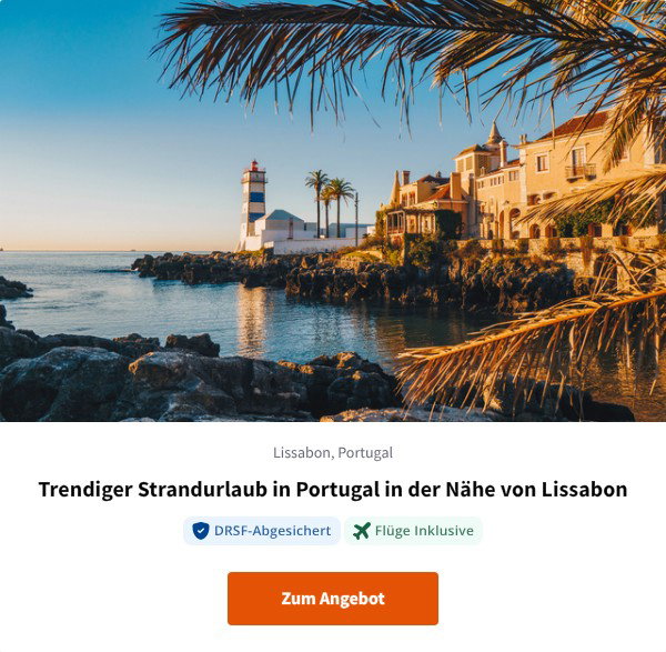Trendiger Strandurlaub in Portugal in der Nähe von Lissabon