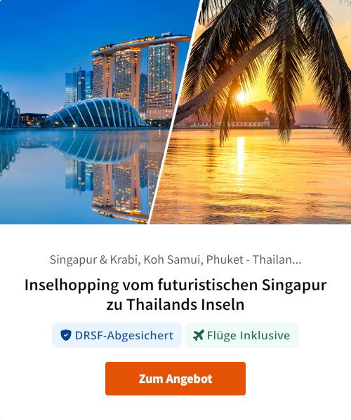 Inselhopping vom futuristischen Singapur zu Thailands Inseln