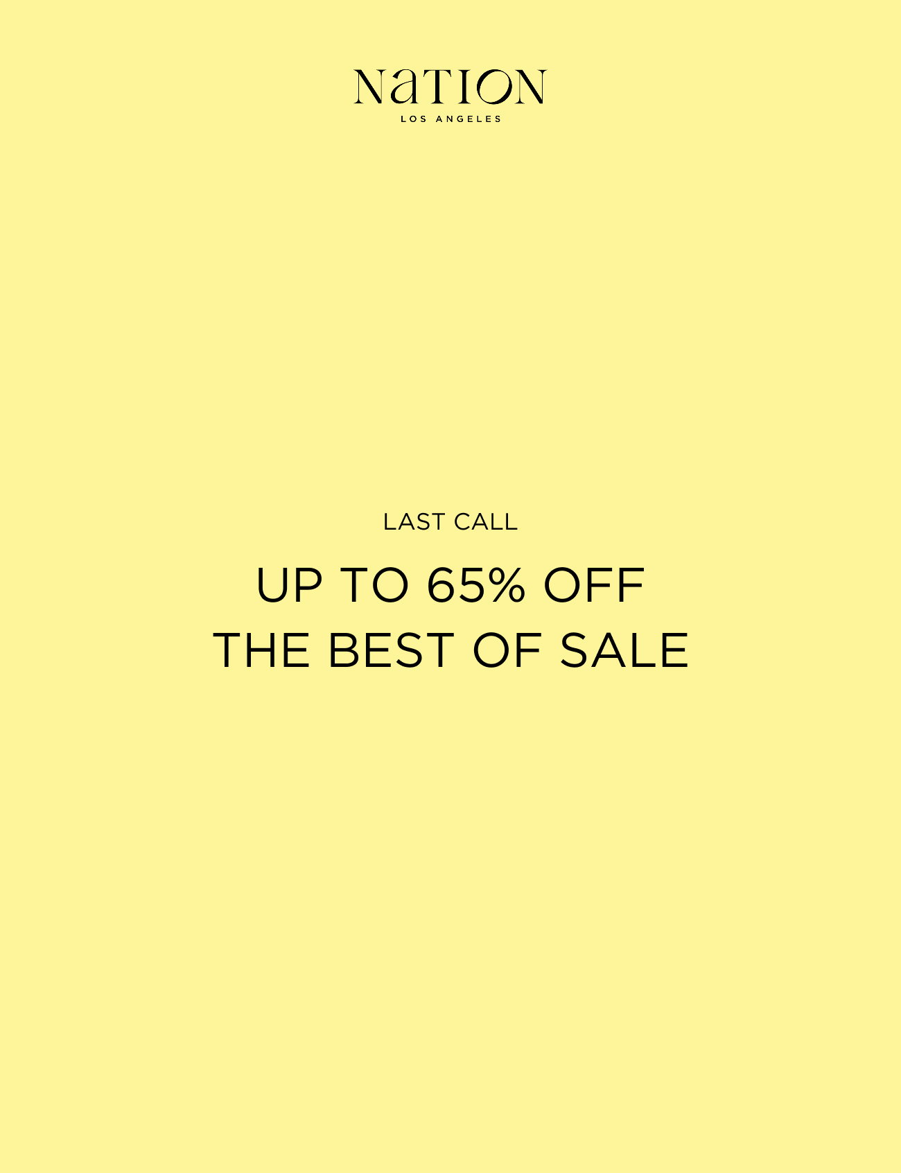 BI-ANNUAL WAREHOUSE SALE UP TO 65% OFF