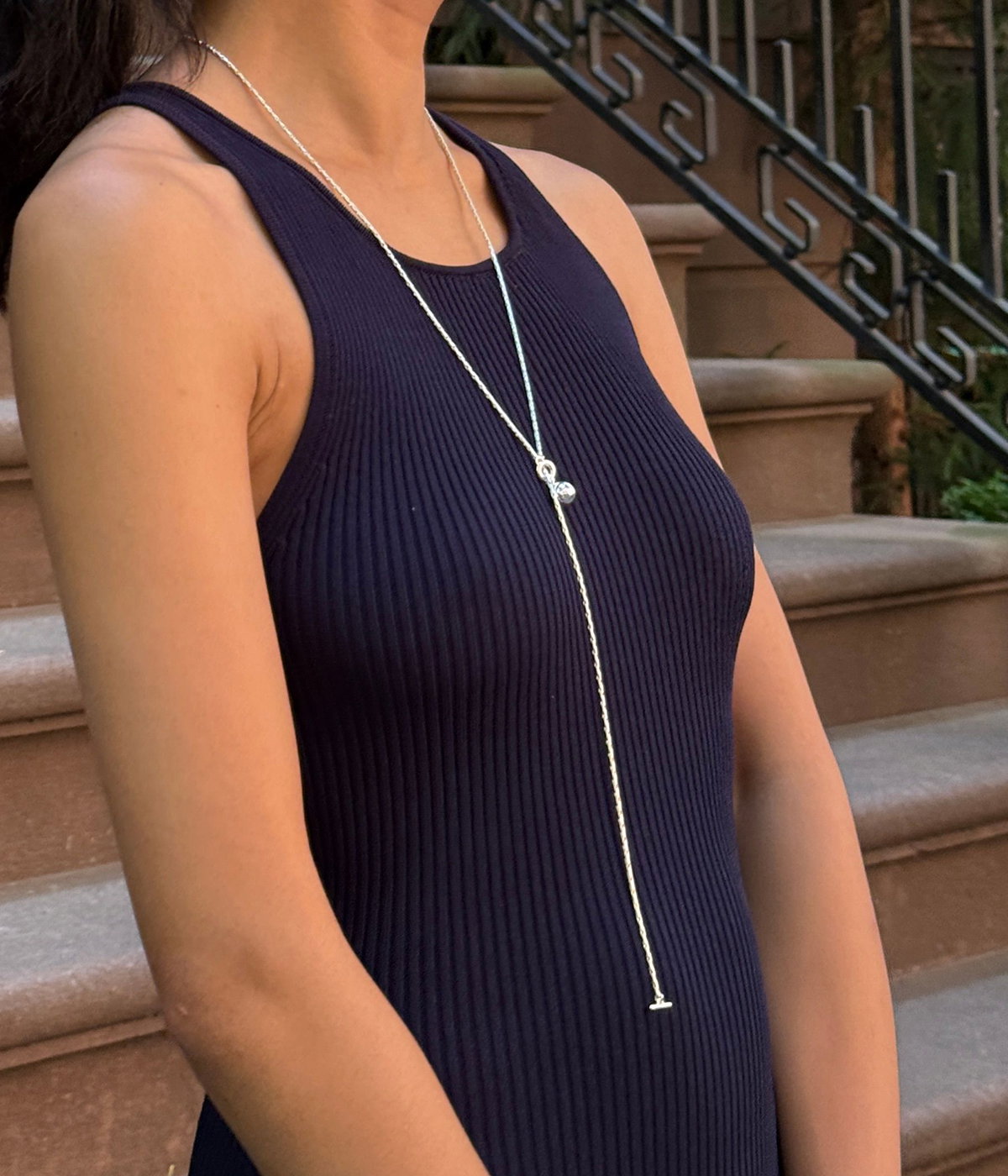 constance wrap chain necklace silver