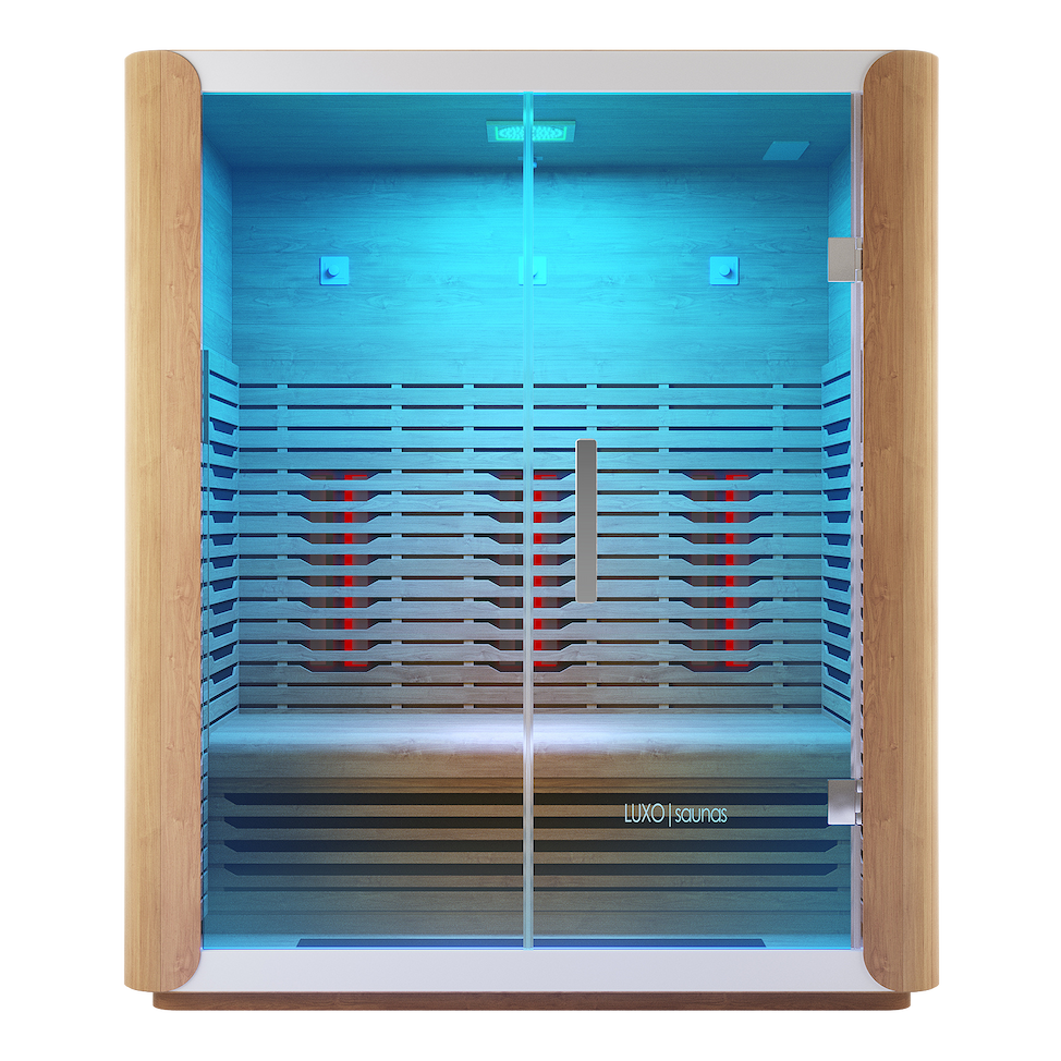 Lue 3 Person Full Spectrum Curved Infrared Indoor Home Sauna