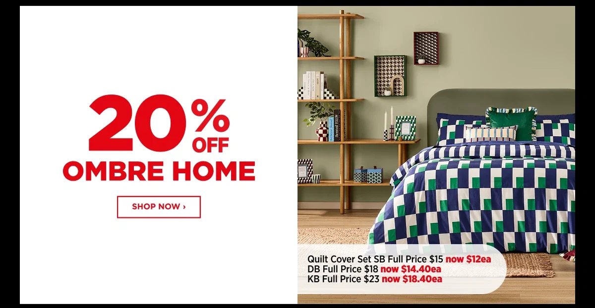 20% Off ombre Home