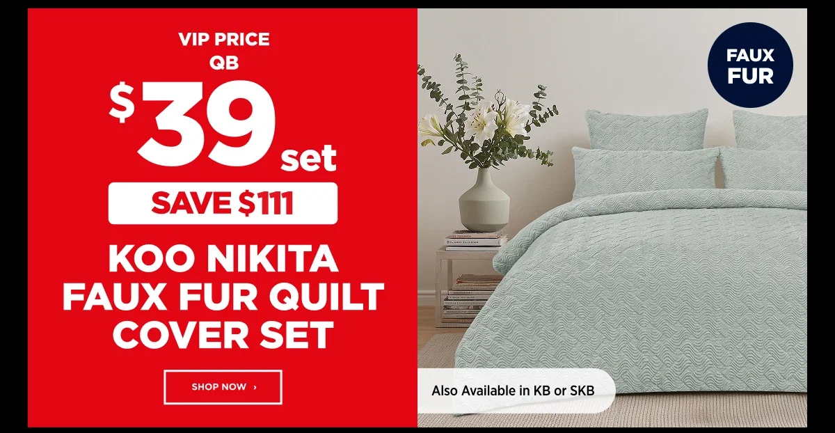 Koo Nikita Faux Fur Quilt Cover Set
