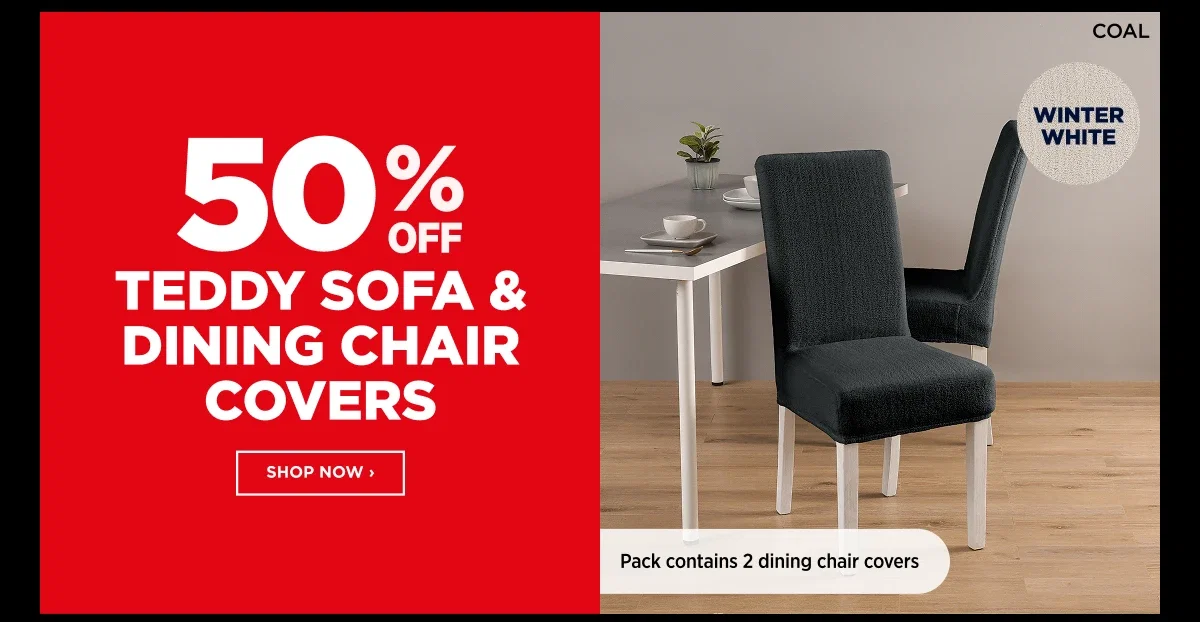 50% Off Teddy Sofa & Dining Chair Cover