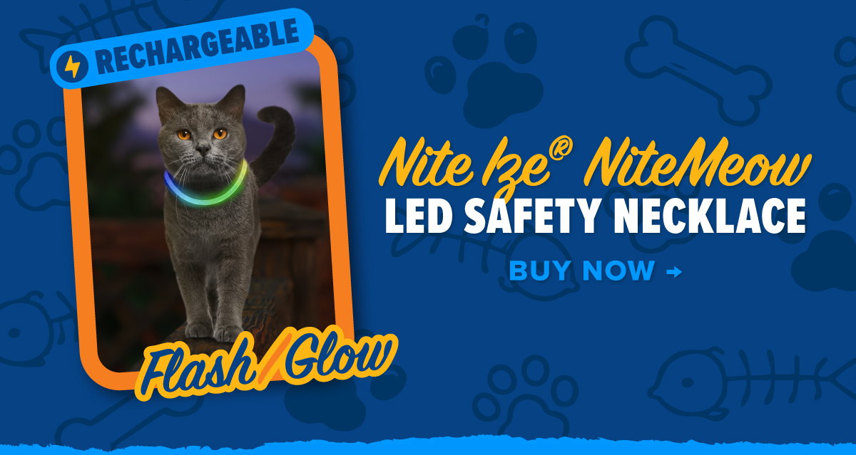 Nite Ize NiteMeow Rechargeable LED Safety NecklaceDisc-O Select