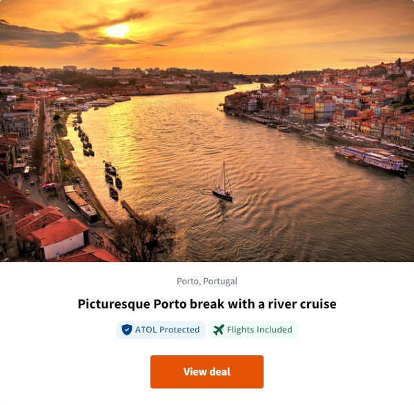 Picturesque Porto break with a river cruise