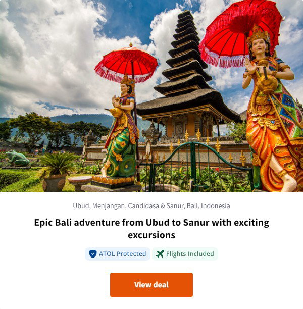 Epic Bali adventure from Ubud to Sanur with exciting excursions