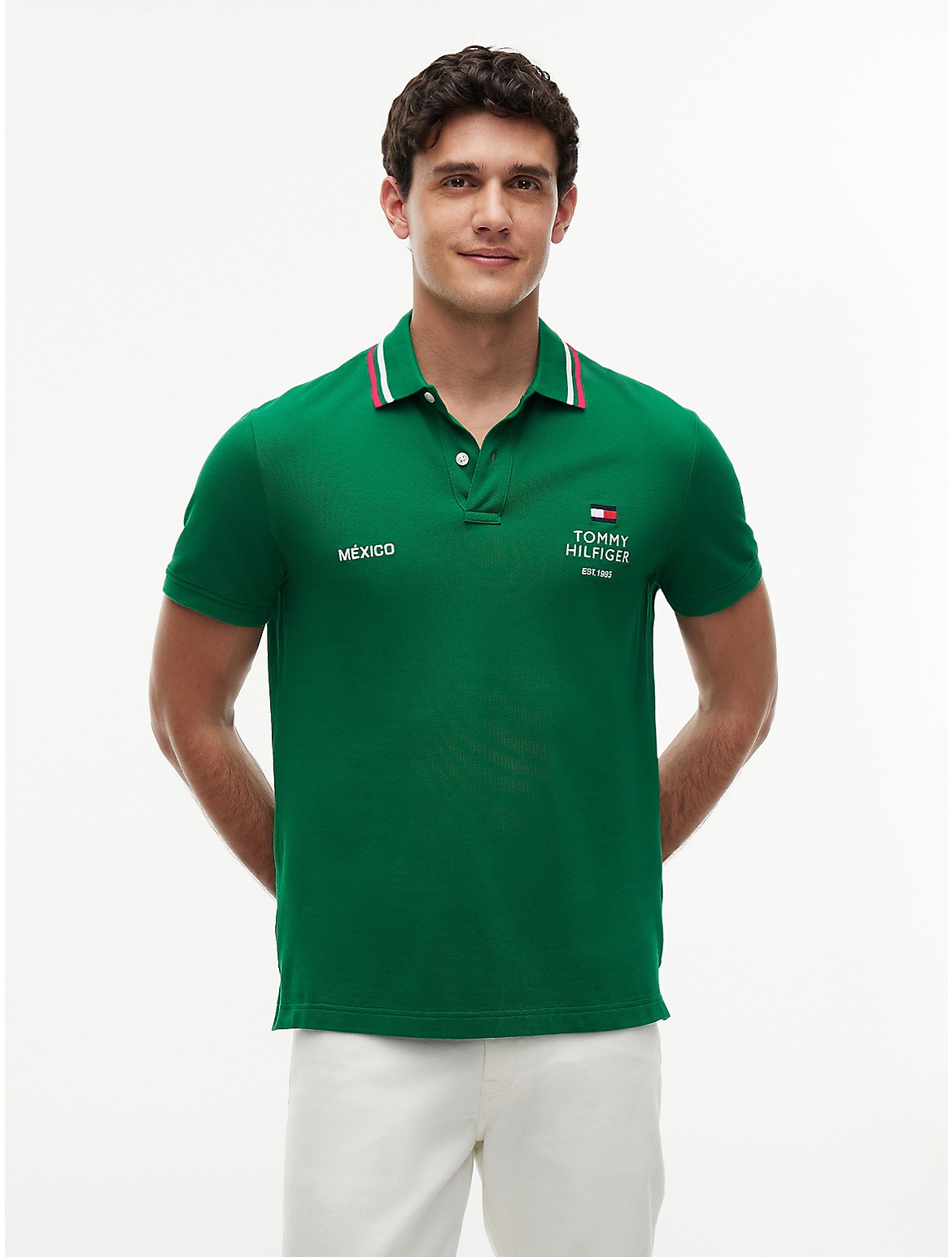 Image of Regular Fit Mexico Soccer Polo