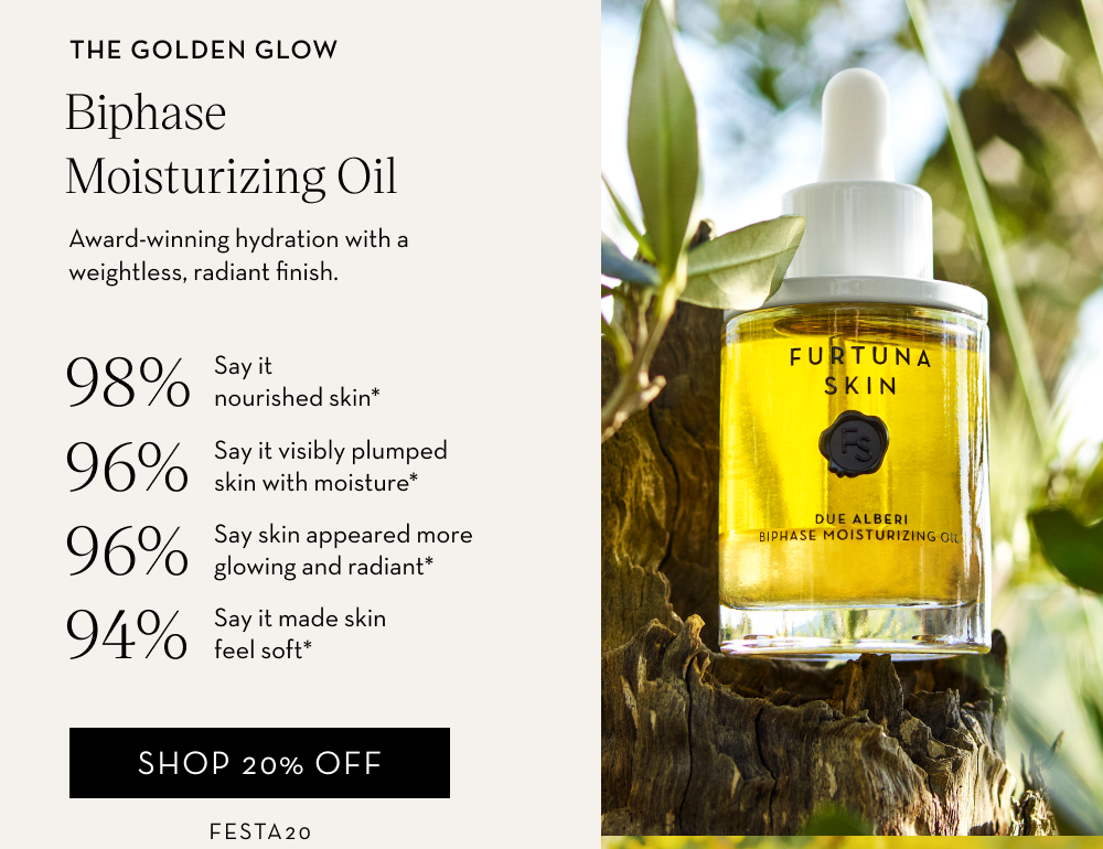 The Golden Glow. Shop 20% OFF Biphase Moisturizing Oil.