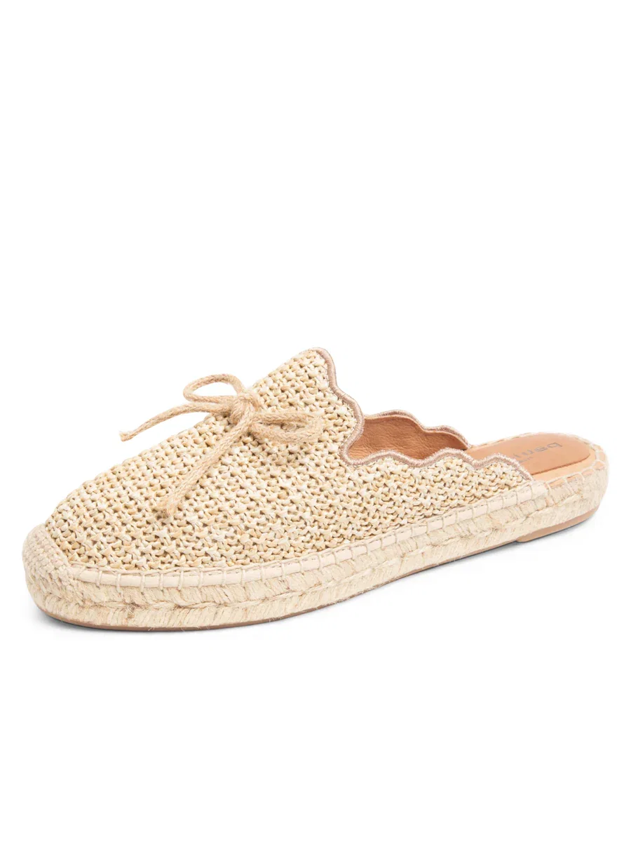 Image of Abigail Scalloped Raffia Mule