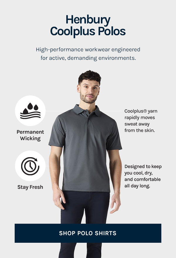 Henbury Coolplus Polo Shirts