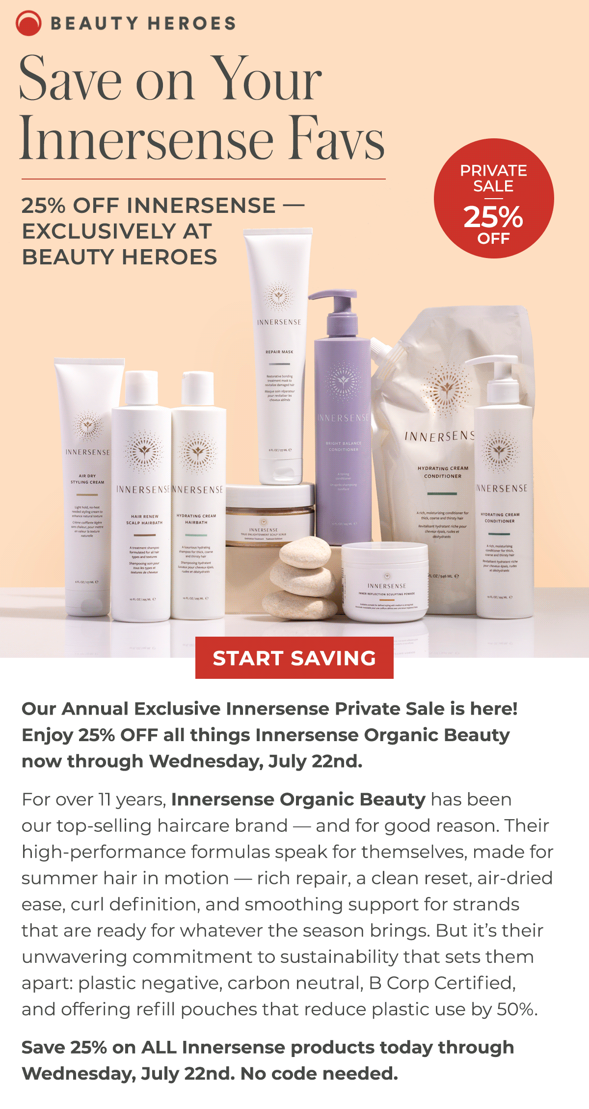 Save on Your Innersense Favs | 25% OFF Innersense — Exclusively at Beauty Heroes