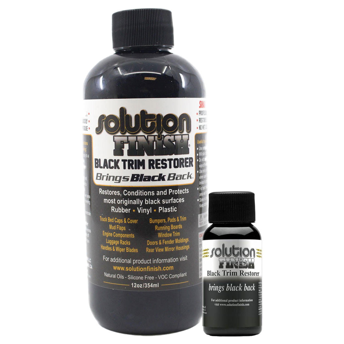 Image of Solution Finish Black Plastic And Vinyl Restorer