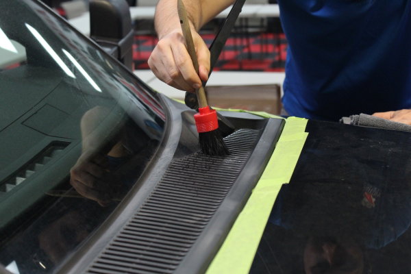 Clean the trim before application