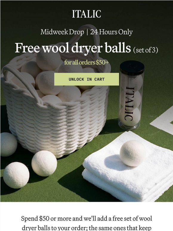 Midweek Drop: Free Wool Dryer Balls