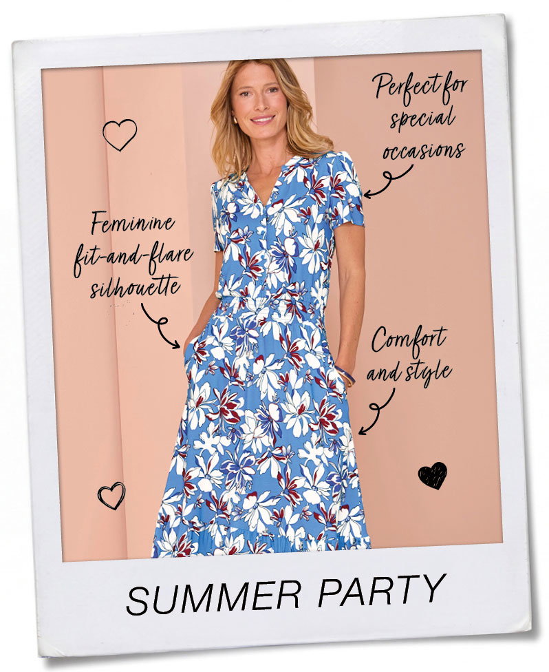 Printed jersey dress