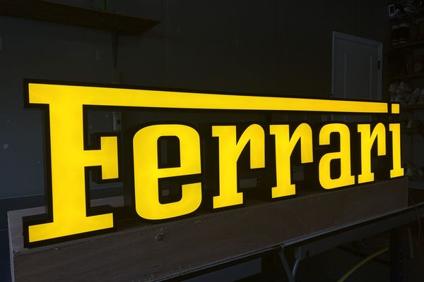No-Reserve 2015 Ferrari Lighted Sign
