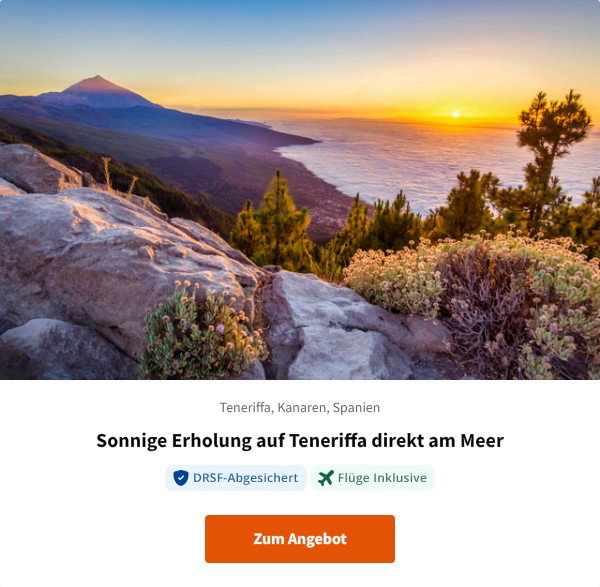Sonnige Erholung auf Teneriffa direkt am Meer