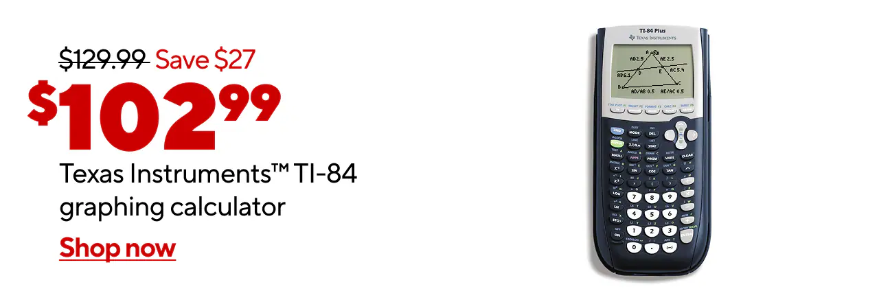 20% off TI-84 Graphing Calculator