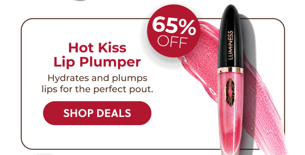 HOT KISS LIP PLUMPER: Plump and hydrate your lips with a glossy finish that lasts through every celebration.