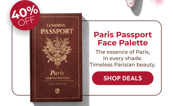 PARIS PASSPORT FACE PALETTE: The essence of Paris, in every shade. Timeless Parisian beauty.