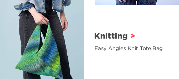 Knitting: Easy Angles Knit Tote Bag