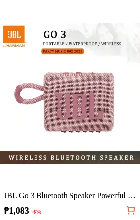 JBL Go 3 Bluetooth Speaker...