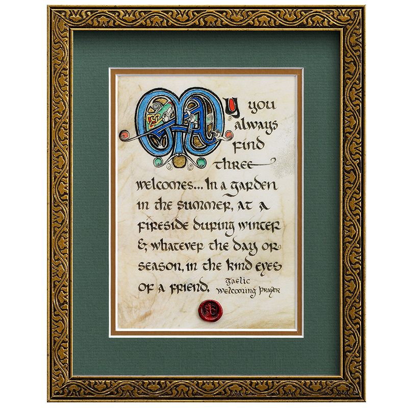 Image of Book of Kells Themed Welcoming Wall Print