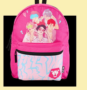 Flip Pak KPop Demon Hunters Saja Boys & Huntr/x Reversible Backpack