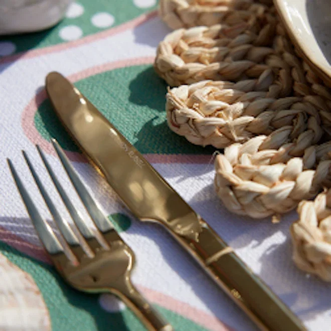 Nicolson Russell Sydney Gold Cutlery Set, 24-Piece